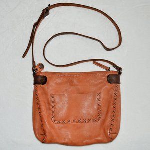 Noosa Amsterdam Medium Stiches Crossbody Bag in Cognac